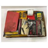 LARGE FLAT OF ASSORTED DRILL BITS, SPADE BITS &