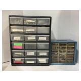 LOT OF 2 BOLT BINS WITH CONTENTS - NUTS, BOLTS AND