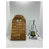 JOHNSON HAND PAINTED WOOD CALENDAR & LONGABERGER