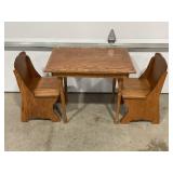 KIDS HOMEMADE TABLE AND CHAIR SET