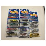 HOT WHEELS LOT OF 3 SETS - 12 CARS TOTAL - NEW IN