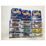 LOT OF 12 HOT WHEELS CARS IN ORIGINAL PACKAGE