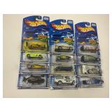 LOT OF 12 HOT WHEELS CARS IN ORIGINAL PACKAGE