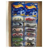 LOT OF 12 HOT WHEELS CARS  IN ORIGINAL PACKAGE