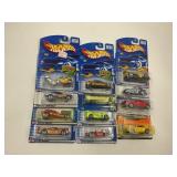 LOT OF 12 HOT WHEELS CARS IN ORIGINAL PACKAGE