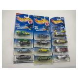 LOT OF 12 HOT WHEELS CARS IN ORIGINAL PACKAGE