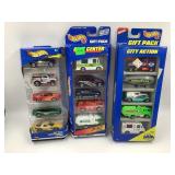 (3)  5 CAR HOT WHEELS GIFT PACKS IN ORIGINAL