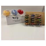 HOT WHEELS PLANET MICRO EGGS & 15 PC SET OF NASCAR
