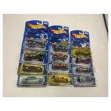LOT OF 12 HOT WHEELS CARS IN ORIGINAL PACKAGE