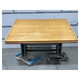 ANTIQUE COMMERCIAL ADJUSTABLE DRAFTING TABLE -