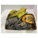 LARGE LOT OF ASSORTED RATCHET STRAPS