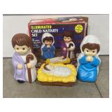 EMPIRE CHILD NATIVITY BLOW MOLD SET IN ORIGINAL