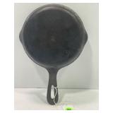 #3 - 6 1/2" CAST IRON SKILLET WITH V STAMP ON BACK