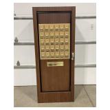 STAND ALONE 30 BRASS DOOR MAILBOX WITH MAIL SLOT &