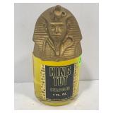 KING TUT 4 FLUID OUNCE COLOGNE GLASS BOTTLE - FULL