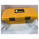 TUFF TOOLBOX WITH CONTENTS - RULERS, HAMMERS,