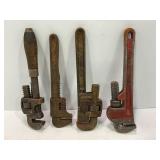 PIPE WRENCHES - SOME VINTAGE - TRIMO & CRAFTSMAN &