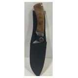 FIXED BLADE STAINLESS HUNTING KNIFE WITH SHEATH -