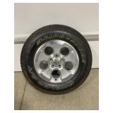 JEEP 5 LUG ALUMINUM RIM WITH BRIDGESTONE DUELER AT