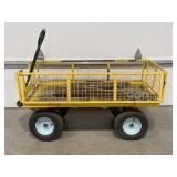 PULL AROUND GARDEN CART WITH DROP DOWN SIDES,