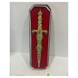 ORNATE 14" FIXED BLADE KNIFE WITH SHEATH - NEW IN
