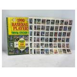 1990 BASEBALL PLAYERS TRIVIA STICKER KIT WITH