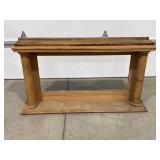 ANTIQUE WOOD HAND CARVED FIREPLACE MANTLE - 54" X