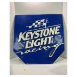 KEYSTONE LIGHT BEER RACING HOOD METAL SIGN - 24" X