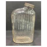 ANCHOR HOCKING RIBBED GLASS REFRIGERATOR WATER JAR