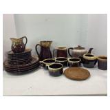 MCCOY, ROSEVILLE & PFALTZGRAFF BROWN DRIP GLAZE