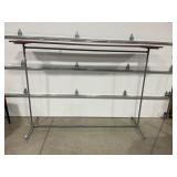 METAL STORAGE AND CLOTHES RACK - 30" X 97" X 67"