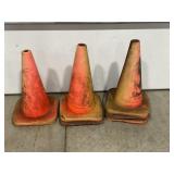 LOT OF 6 ORANGE SAFETY CONES