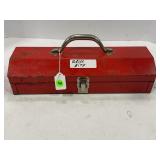 METAL TOOLBOX WITH CONTENTS - DRILL BITS