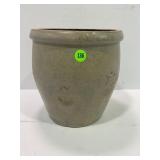 SALT GLAZED PRIMITIVE STONEWARE PLANTER - 8" TALL
