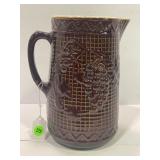 NORTH STAR GRAPE TRELLIS POTTERY PITCHER - 9" TALL