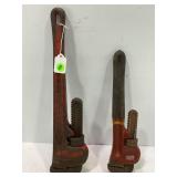 RIGID 18" & TOOL SHOP 14" PIPE WRENCH
