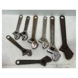 LARGE LOT OF ADJUSTABLE WRENCHES