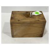 PRIMITIVE WOOD BUTTER MOLD - 5 1/2" X 3 1/4" X 4"