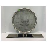 HEMMELGARN & SONS ALUMINUM CHICKEN SERVING PLATTER