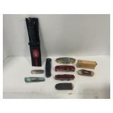 LARGE LOT OF ASSORTED FOLDING POCKET KNIVES AND