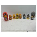 6 WEEBLE WOBBLE TOYS & 2 WALT DISNEY WOBBLES