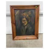 OIL ON CANVAS LADY ARTIST SIGNED PAINTING - 24" X