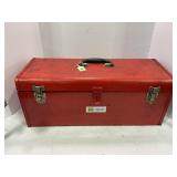 NAPA METAL TOOLBOX WITH CONTENTS - HAMMERS,