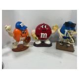 LOT OF THREE M&M CANDY DISPENSERS