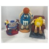 LOT OF THREE M&M CANDY DISPENSERS
