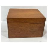 GLOBE-WERNICKE NO. 7510 C OAK FILE BOX - LIBRARY