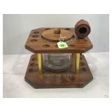 VINTAGE 12 PIPE HOLDER HUMIDOR WITH BP JUM PIPE