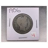 1906 BARBER HALF DOLLAR