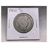 1901-2 BARBER HALF DOLLAR