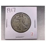 1917 WALKING LIBERTY HALF DOLLAR